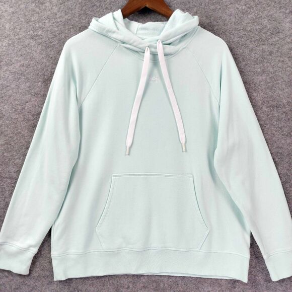 Under Armour Women’s Hoodie XL Mint Green Kangaroo Pocket Embroidered Logo - Picture 9 of 10